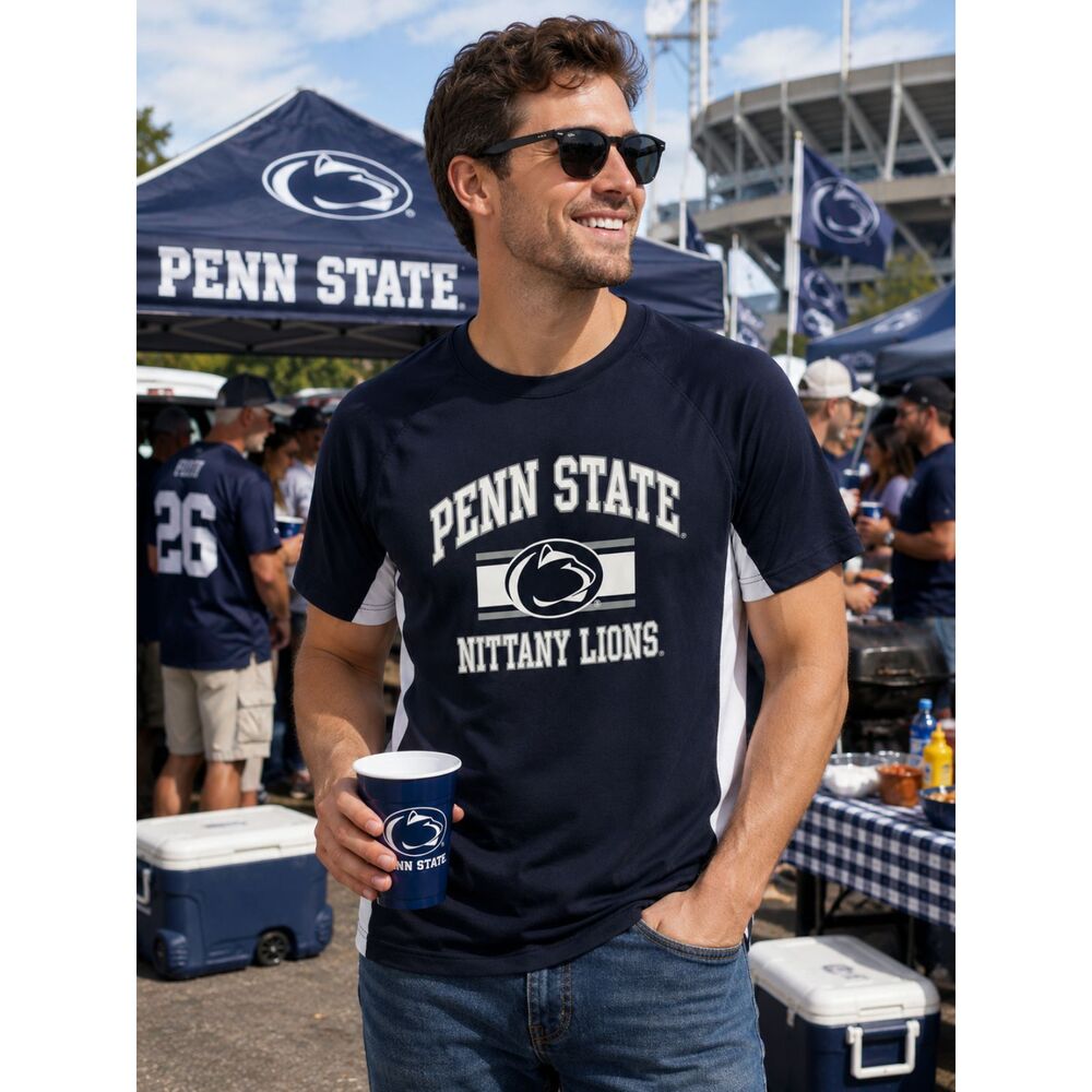 Campus Heritage Penn State Nittany Lions Men's L Performance T-Shirt Navy #17